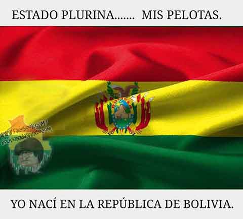 Meme sobre el Estado Plurinacional de Bolivia